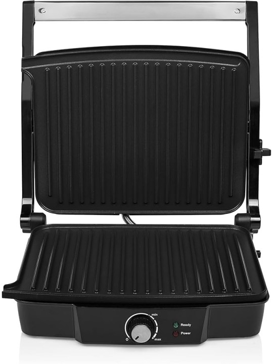 Tristar Griglia Elettrica a Contatto, 2000W, Apertura a 180°, Nero