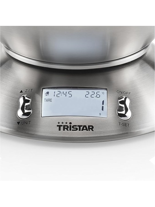 Tristar Bilancia da Cucina in Acciaio Inox con Display LED