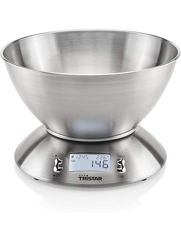Tristar Bilancia da Cucina in Acciaio Inox con Display LED