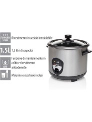 Tristar Cuociriso Elettrico, 1,5 Litri in Acciaio Inox