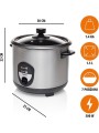 Tristar Cuociriso Elettrico, 1,5 Litri in Acciaio Inox