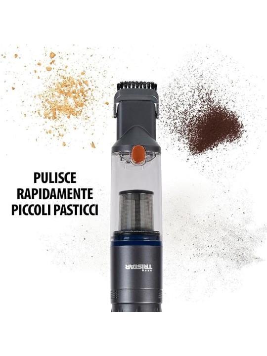 Tristar Aspirapolvere Portatile, 12 kPa, Senza Fili, Motore BLDC 90W, Filtro HEPA H12