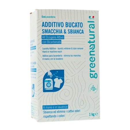 Additivo Bucato, Smacchia e Sbianca, con Ossigeno Attivo con Bicarbonato, 1Kg