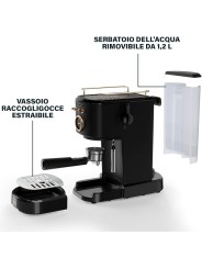 Princess Macchina per Espresso - 1100W, 20 Bar con Scaldatazze e Beccuccio a Vapore