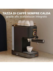 Princess Macchina per Espresso - 1100W, 20 Bar con Scaldatazze e Beccuccio a Vapore