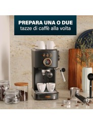Princess Macchina per Espresso - 1100W, 20 Bar con Scaldatazze e Beccuccio a Vapore