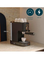 Princess Macchina per Espresso - 1100W, 20 Bar con Scaldatazze e Beccuccio a Vapore