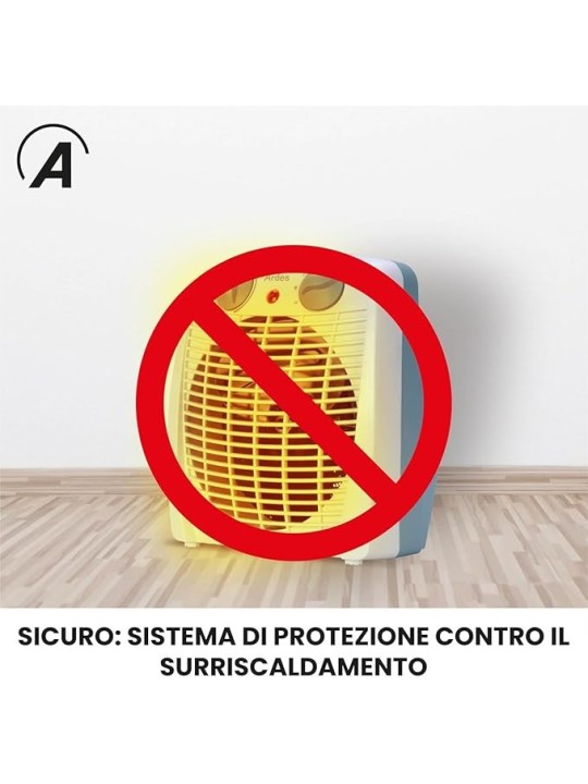 Ardes Termoventilatore Siroco, Doppia Potenza Eco/Comfort con Termostato