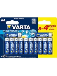 Varta - Pile AA, 8+4 FREE, Batteria Alcalina, 1,5V