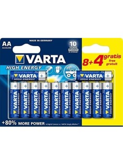 Varta - Pile AA, 8+4 FREE, Batteria Alcalina, 1,5V