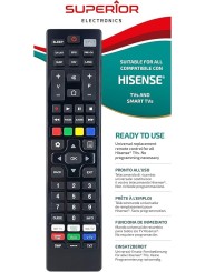 Superior - Telecomando HiSense Universale Compatibile per TV Basic e Smart TV