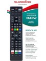 Superior - Telecomando HiSense Universale Compatibile per TV Basic e Smart TV