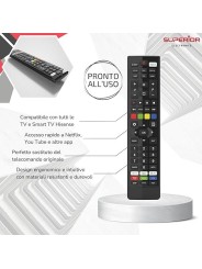 Superior - Telecomando HiSense Universale Compatibile per TV Basic e Smart TV