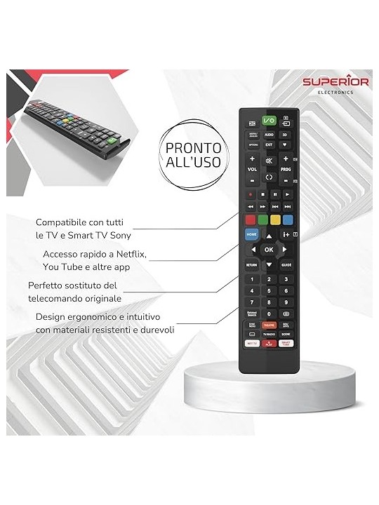 Superior - Telecomando Sony Universale Compatibile per TV Basic e Smart TV