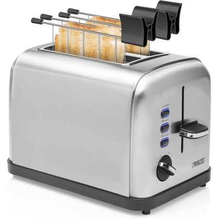 Princess Style Tostapane, Scocca in Acciaio Inox, 2 Fessure, 850W