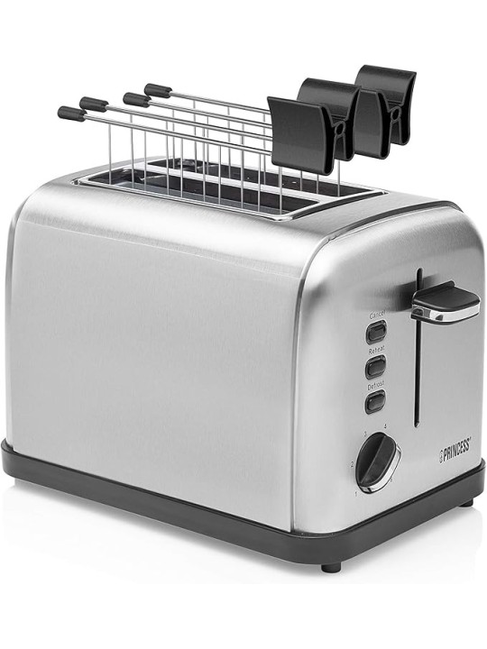 Princess Style Tostapane, Scocca in Acciaio Inox, 2 Fessure, 850W