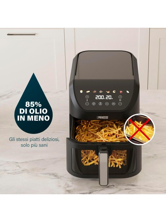 Princess Slim Fry Airfryer, 8 Lt , 2000 W, 8 Programmi, Display Touchscreen Digitale