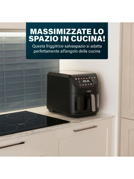Princess Slim Fry Airfryer, 8 Lt , 2000 W, 8 Programmi, Display Touchscreen Digitale