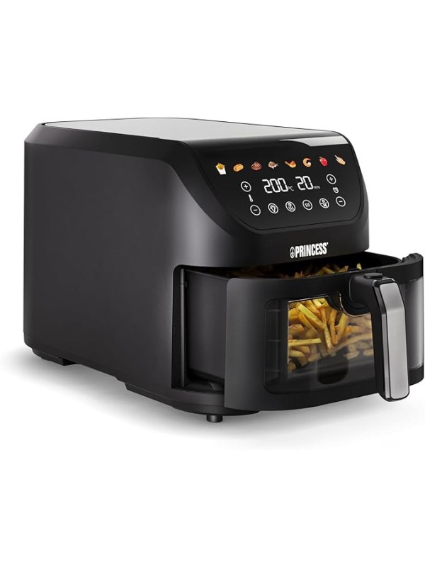 Princess Slim Fry Airfryer, 8 Lt , 2000 W, 8 Programmi, Display Touchscreen Digitale